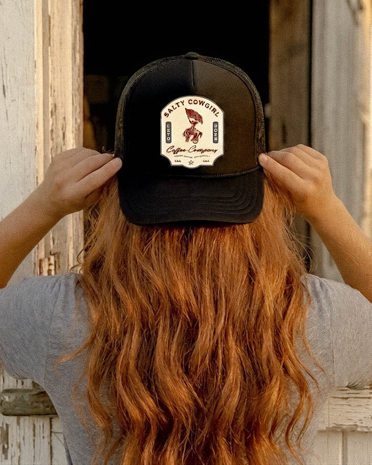 SALTY COWGIRL COFFEE TRUCKER HAT