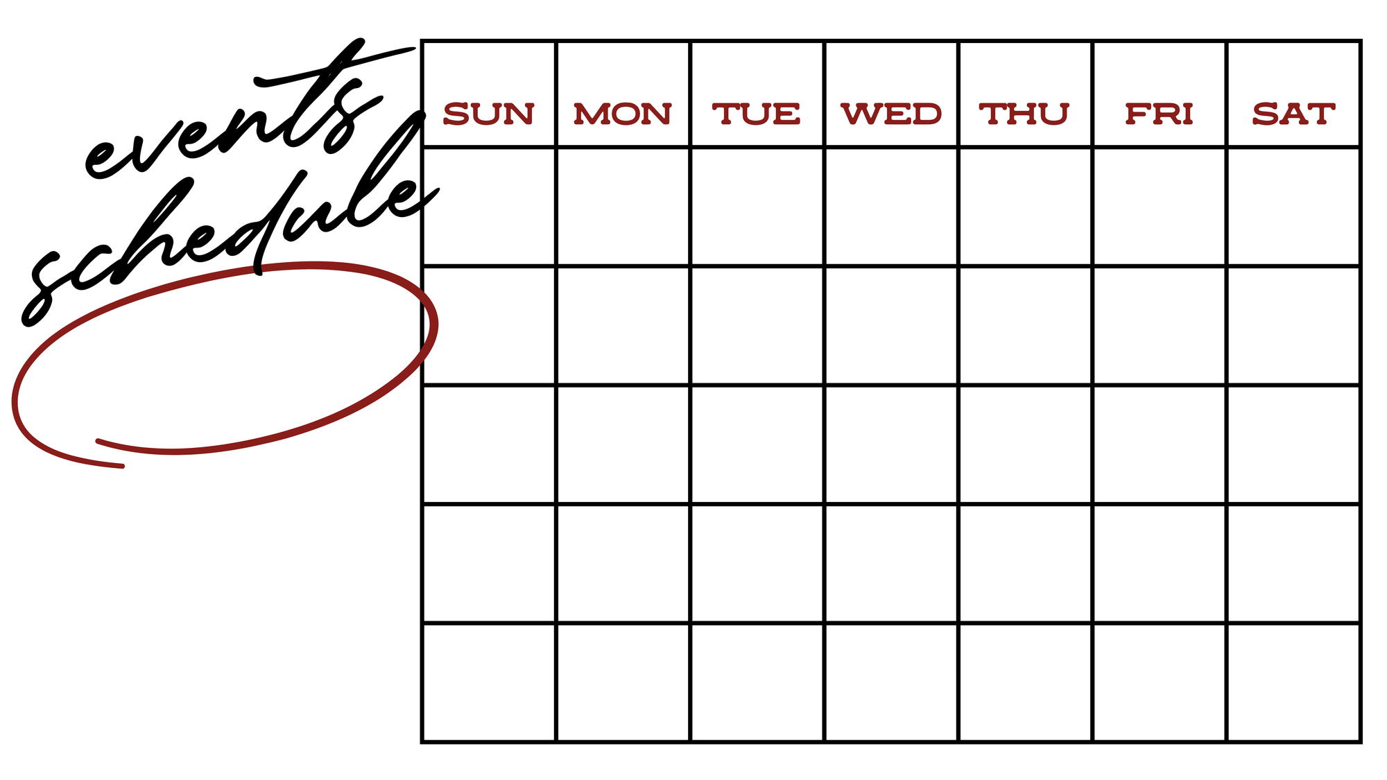 Salty Cowgirl Events Calendar