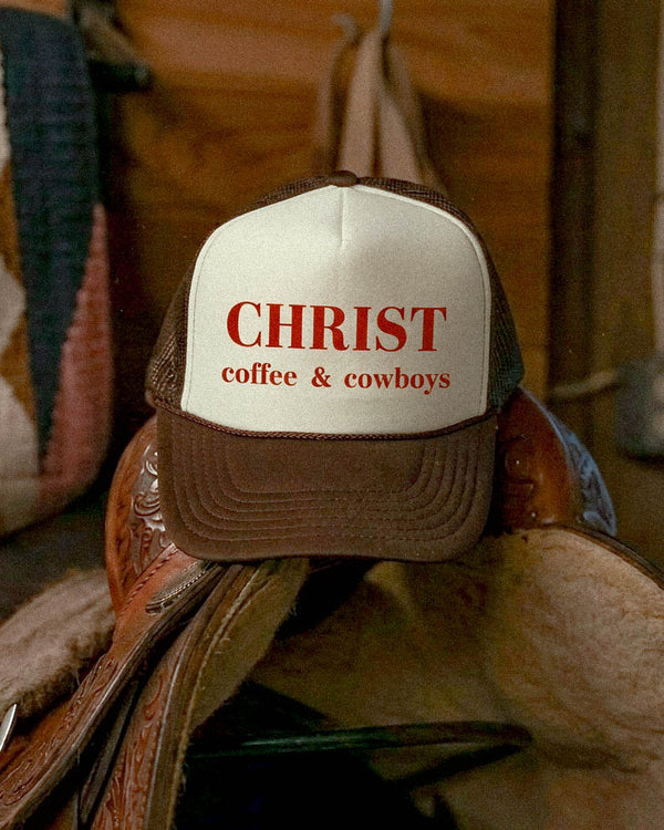 CHRIST, COFFEE & COWBOYS TRUCKER HAT